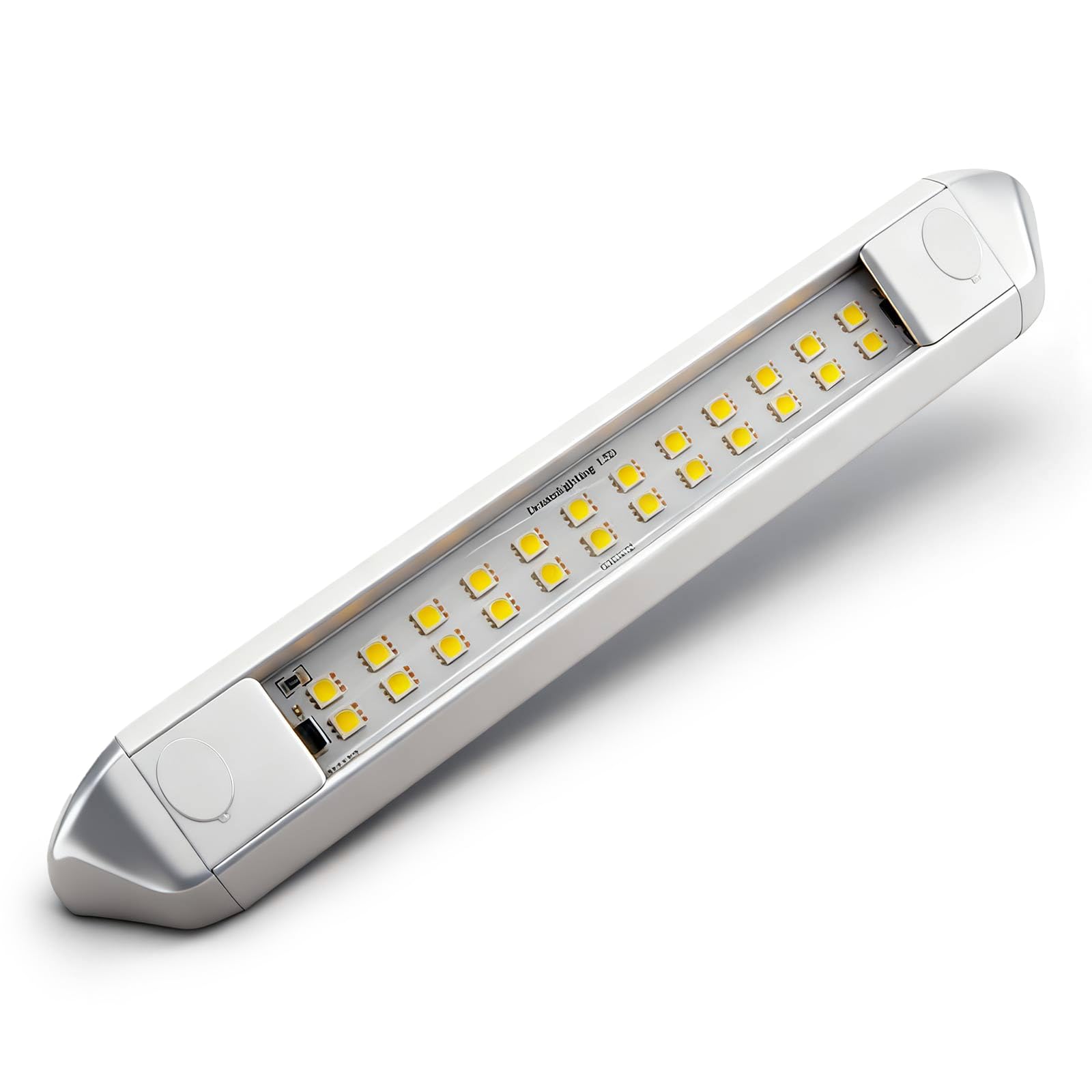 Dream Lighting Awning LED Light for Caravan Motorhome Exterior Wall Lighting IP66 Weatherproof Cool White 6000K Silver Shell 10inch