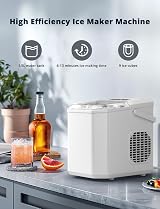 Acmeenjoy Ice Maker Countertop Portable 12kg/24h 9 Cubes in 6-8min view 2