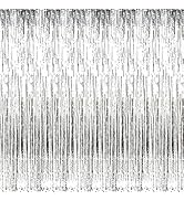 Silver Foil Fringe Curtain - 3' X 8' Metallic Tinsel Party Backdrop