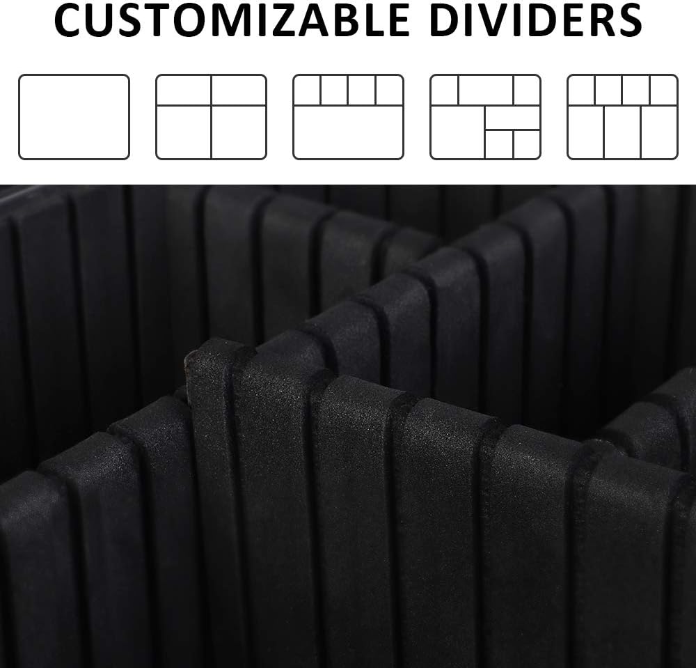 Kootek Travel Makeup Bag Portable Cosmetic Organizer Train Case with Adjustable Dividers for Cosmetics Makeup Brushes Toiletry Jewelry Digital Accessories