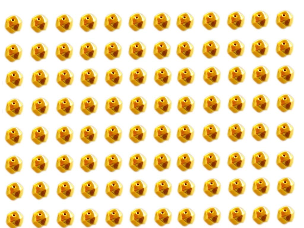 Solid 22 Carat 22K / 18 Carat 18K Yellow Fine Gold 1.9MM Square Round 20 Pieces Handmade Beads