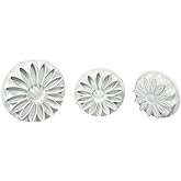 PME Plunger Cutters, Veined Sunflower Daisy and Gerbera, 3-Pack