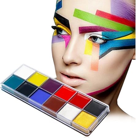 Amazon Co Jp フェイスペイント ボディペイント 絵の具 顔 体 お化粧 12色セット 油性 色鮮やか 無毒 安全 クレヨン絵 ガッシュ 水彩画 持ち運び便利 コスプレ パーティー メイクアップ ハロウィン お祭り クリスマス 子供 大人 男女兼用 ビューティー