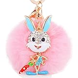 Ularma Plüsch Ball Schlüsselanhänger - 8cm Weicher Keychain - Grau Mit Emoticon