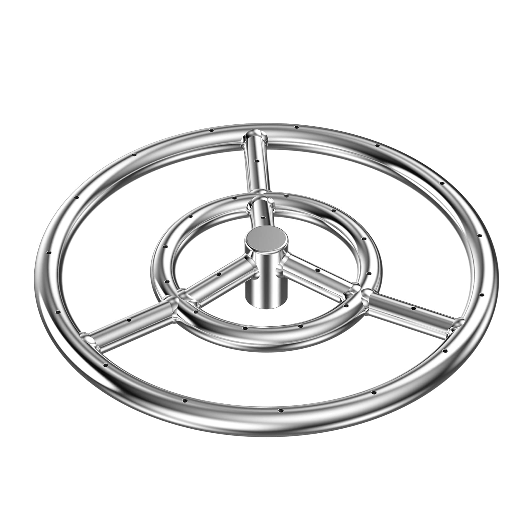 Photo 1 of Skyflame 12-Inch Round Fire Pit Burner Ring, 304 Stainless Steel