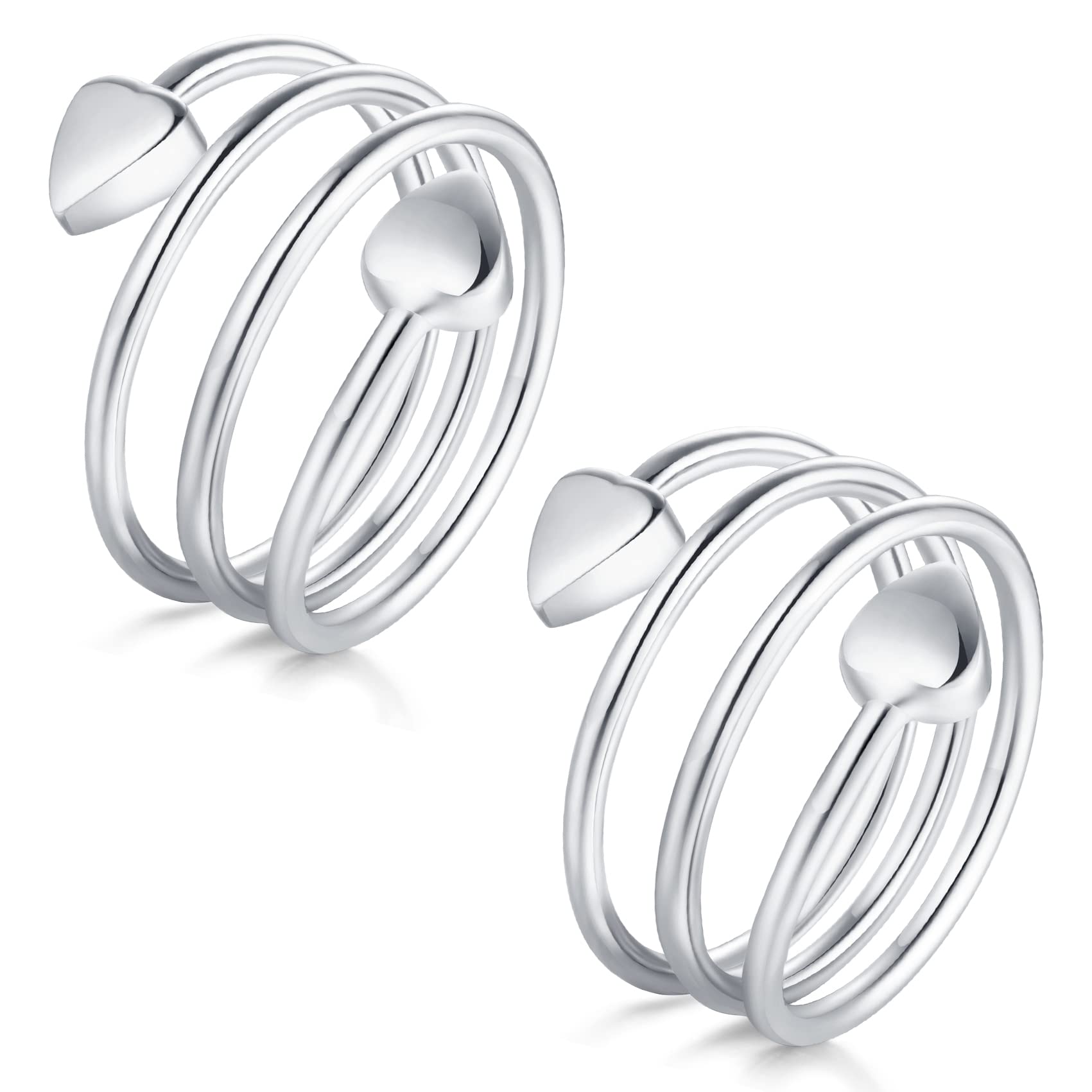 Photo 1 of ***ONE OF THE HEARTS BROKEN****Jecanori Copper Rings for Women,Magnetic Ring Adjustable Love Heart Copper Rings,Christmas Jewelry Gift with Ring Box,Rings Gift