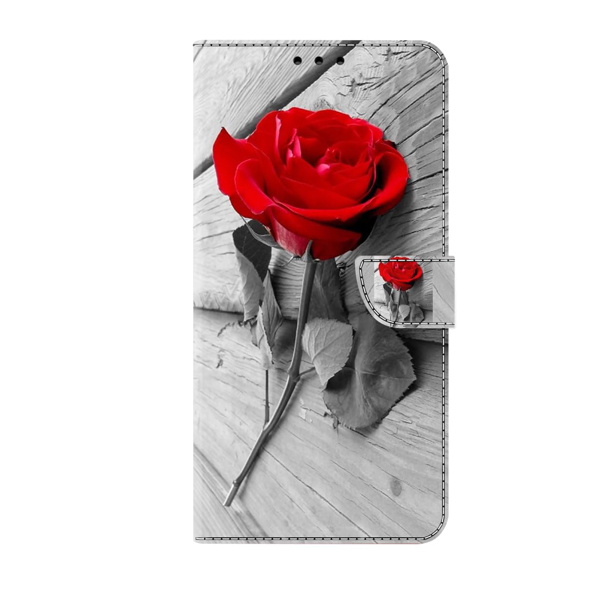 Bnvdfre for Motorola Moto E14 / G04 / G24 Case Protective Flip Phone Art Pattern Cover Shockproof Card Holder with Magnetic Stand Leather Case for Motorola Moto E14 / G04 / G24, Rose