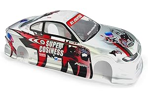 Manrock 1/10 Scale RC Painted Drift Racing Touring Onroad Car Body Shell Silver