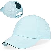 Little Girls Criss Cross Ponytail Hat Toddler Reflective Baseball Cap Kids Quick Dry Summer Sports Hats Age 3-8