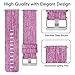 Maledan Compatible with Fitbit Versa Bands, Breathable Woven Fabric Accessories Strap Watch Band for Women Men, Small, Rose Pattern