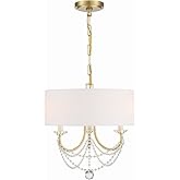 Crystorama Delilah 3 Light Aged Brass Mini Chandelier