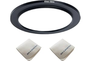 SKYZHENG 67mm Lens to 82mm Camera Lens Adapter 67mm to 82mm Step Up Ring Adapter Ring for All Brands of UV ND CPL, with Premium Lens Wiping Cloth 2 Pack (67mm-82mm)