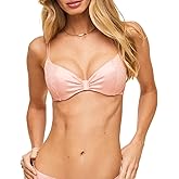 Adore Me Eira Demi Push Up Bra - 30A-38DD Underwire Bra for Women with Satin Bow Cups, Removable Pads, & Adjustable Straps