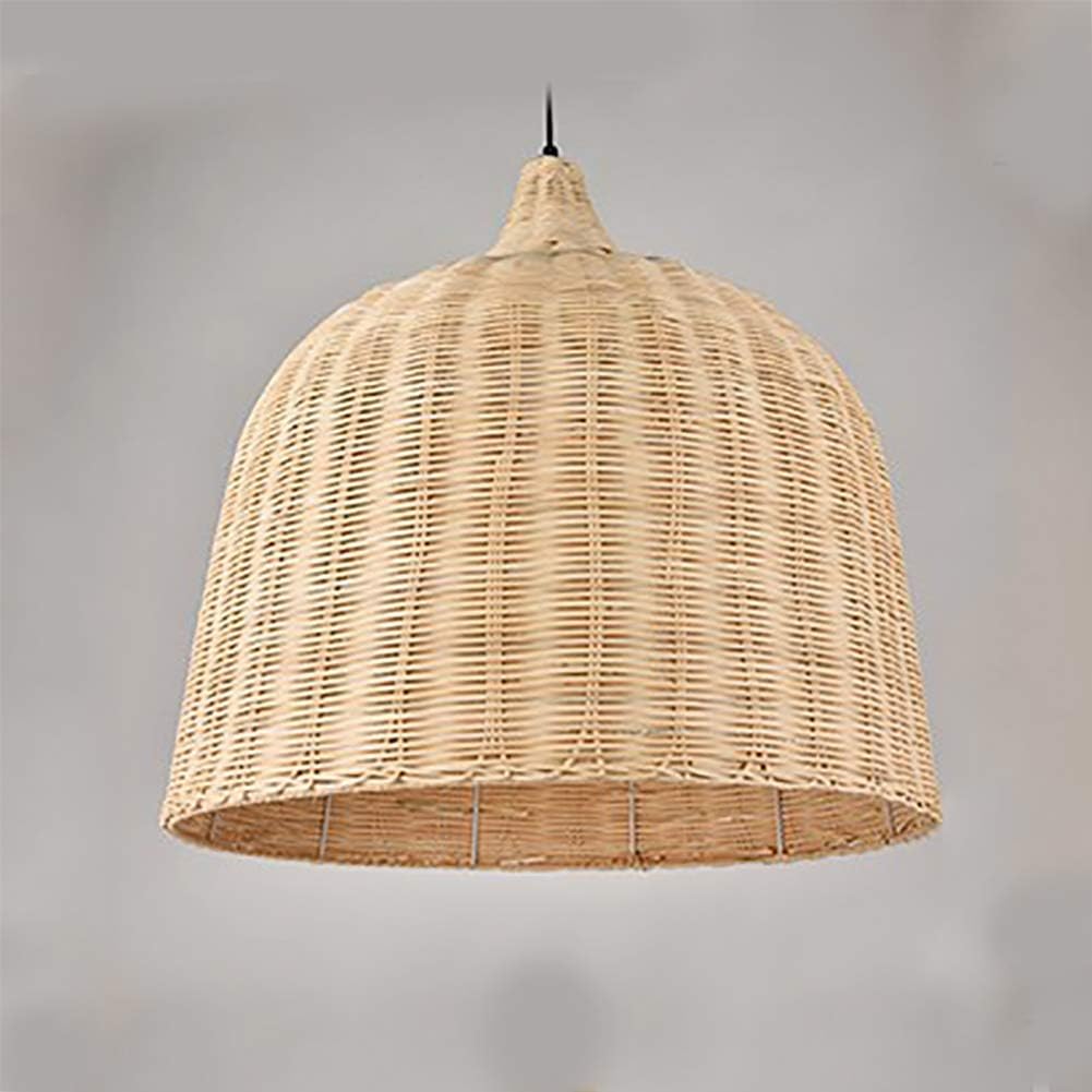Rattan Chandelier Light Wicker Rattan Style Ceiling Pendant Light Lampshade for The Bar Coffee Shop Book Store Hallway and Living Room,Rattan,Medium