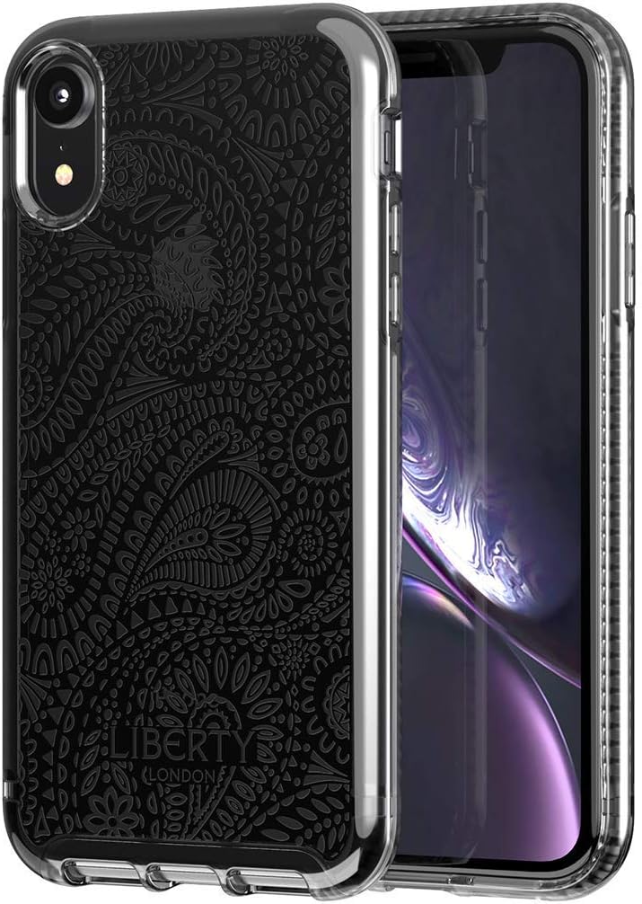 Tech Enterprises Protective Apple iPhone Xr Case Ultra-thin Back Cover with Bulletshield - Pure Print Liberty Arundel - Black