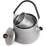 iBasingo 230 ml Titan Mini Wasserkocher mit Filter Anti