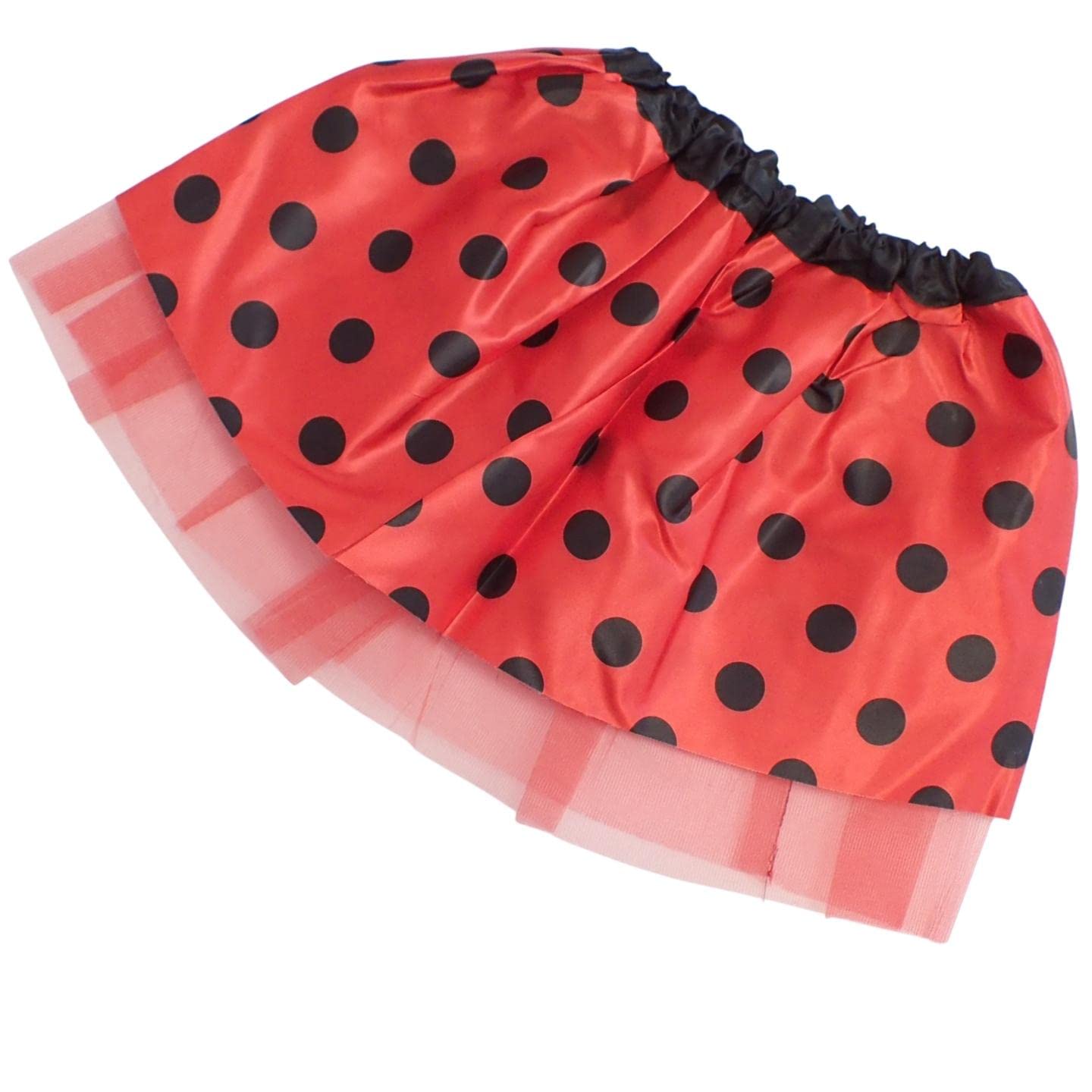 Topkids Accessories Cute Costumes Funky TuTu's for Girls, Kids Tutu Skirt, Halloween Costume Tutu for Teenagers & Girls, Fun Costumes Skirts & Tutus, Underskirt Halloween Ideas (Lady Bug)