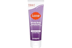 Lume Whole Body Deodorant - Invisible Cream Tube - 72 Hour Odor Control - Aluminum Free, Baking Soda Free, Skin Safe - 3.0 ounce (Lavender Sage)
