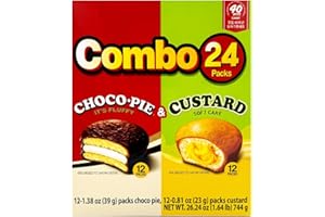 BOX OF LIFE Orion Custard & Choco Pie Combo Set - Delicious Korean Snack Pairing (12pcs Custard + 12pcs Choco Pie)