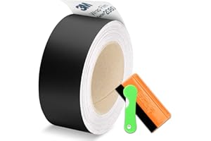 EZAUTO WRAP 3M 2080 M12 Matte Black Vinyl Wrap Kit for Black Out Chrome Delete Window Trim Door Trim with Tool Kit 2" x 25Ft