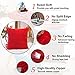 Home Brilliant Red Pillow Covers 18x18 Decorative Corduroy Plush Throw Pillows for Couch Holiday Wedding, Set of 2, Red