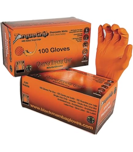 Amazon.com: BLACK MAMBA TORQUE GRIP ORANGE Nitrile, Powder