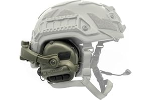 EARMOR M32X Tactical Headset for Helmet with ARC Rail Helmet Mount Adapters - Noise Canceling Headphones for Shooting & Hunting Earmuffs