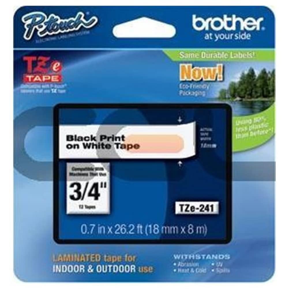 Brother TZE-241CIV Labels - Black / White