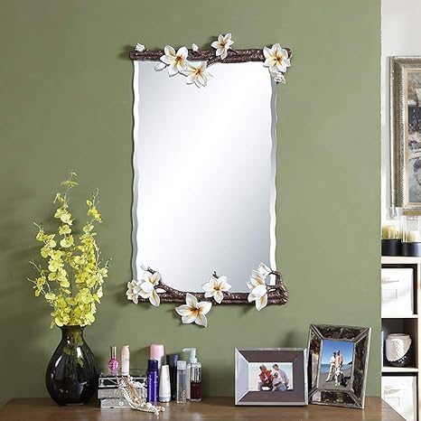 Qjjml Espejos Pared Decorativos Rustico Espejo Entrada Recibidor