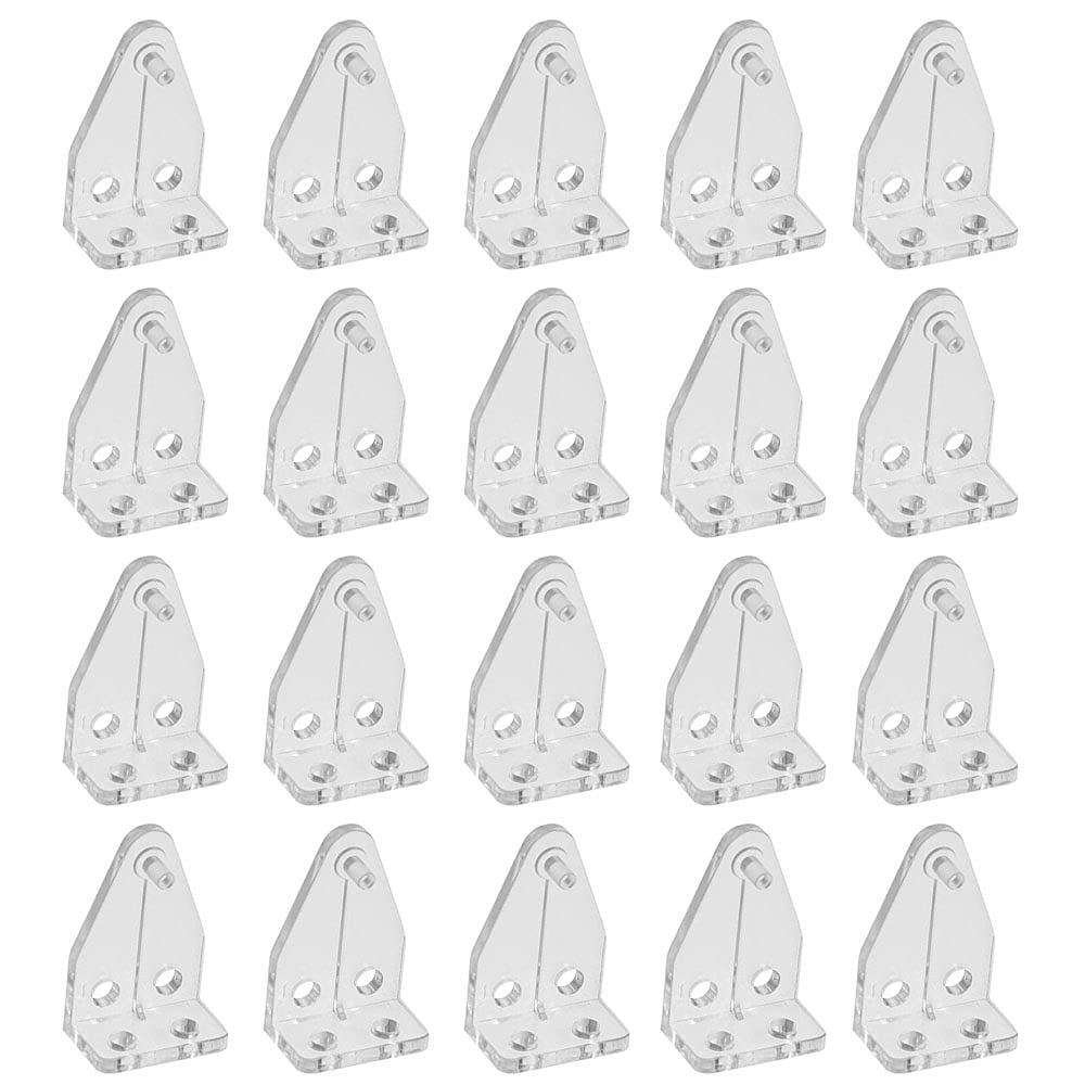 PREMJCROY 20 Pcs Blind Hold Down Brackets Plastic Blind Rail Hold Clips Durable Clear Blind Brackets for Horizontal Blinds Shades Windows Doors, Transparent