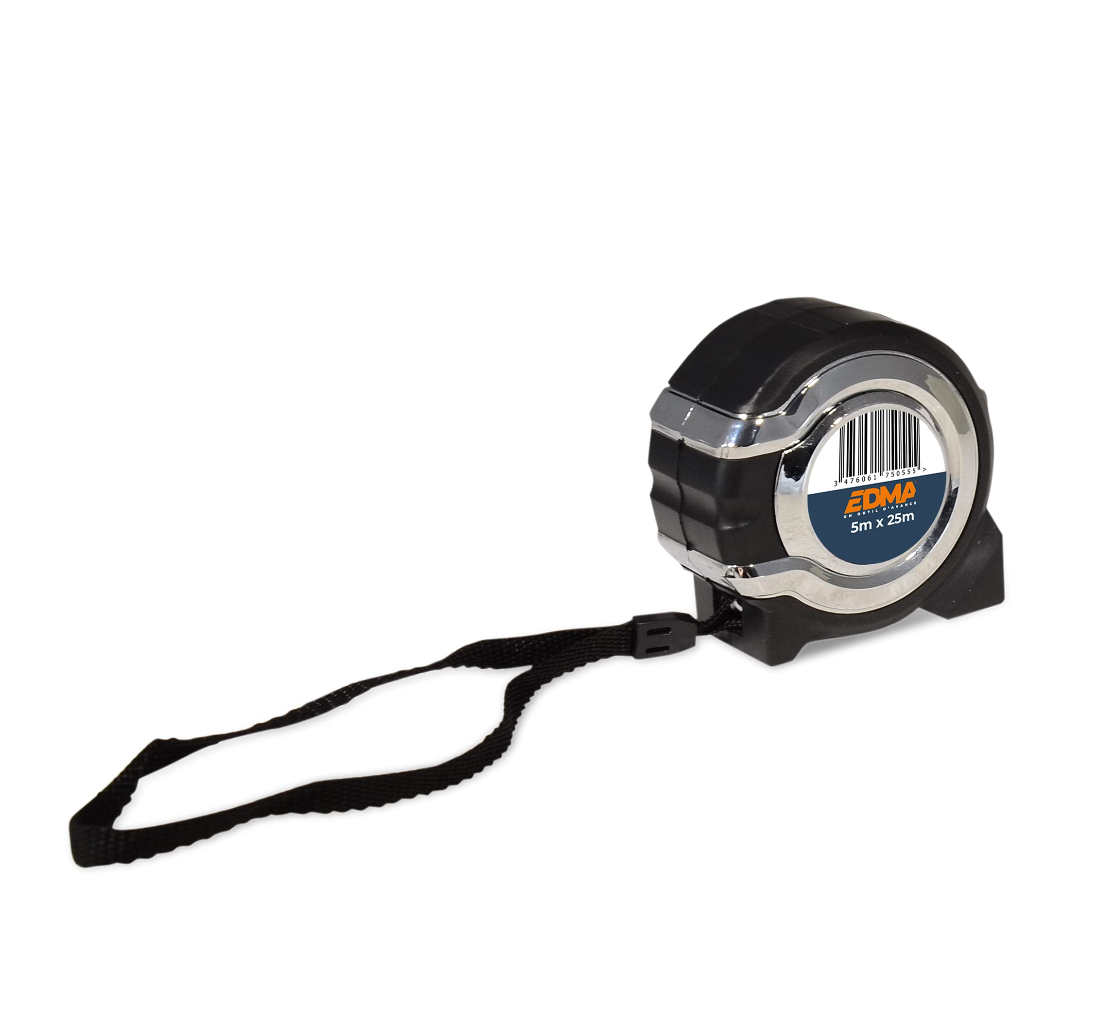 Edma 175055 Tape Measure 5 m x 25 mm with Hand Strap