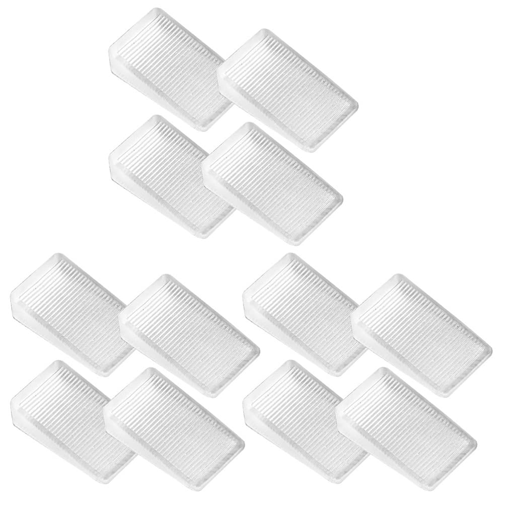 iplusmile Door Wedges, 12pcs Clear Table Shims Soft Furniture Leveling Shims Furniture Levelers Small Flexible Plastic Shims for Furniture