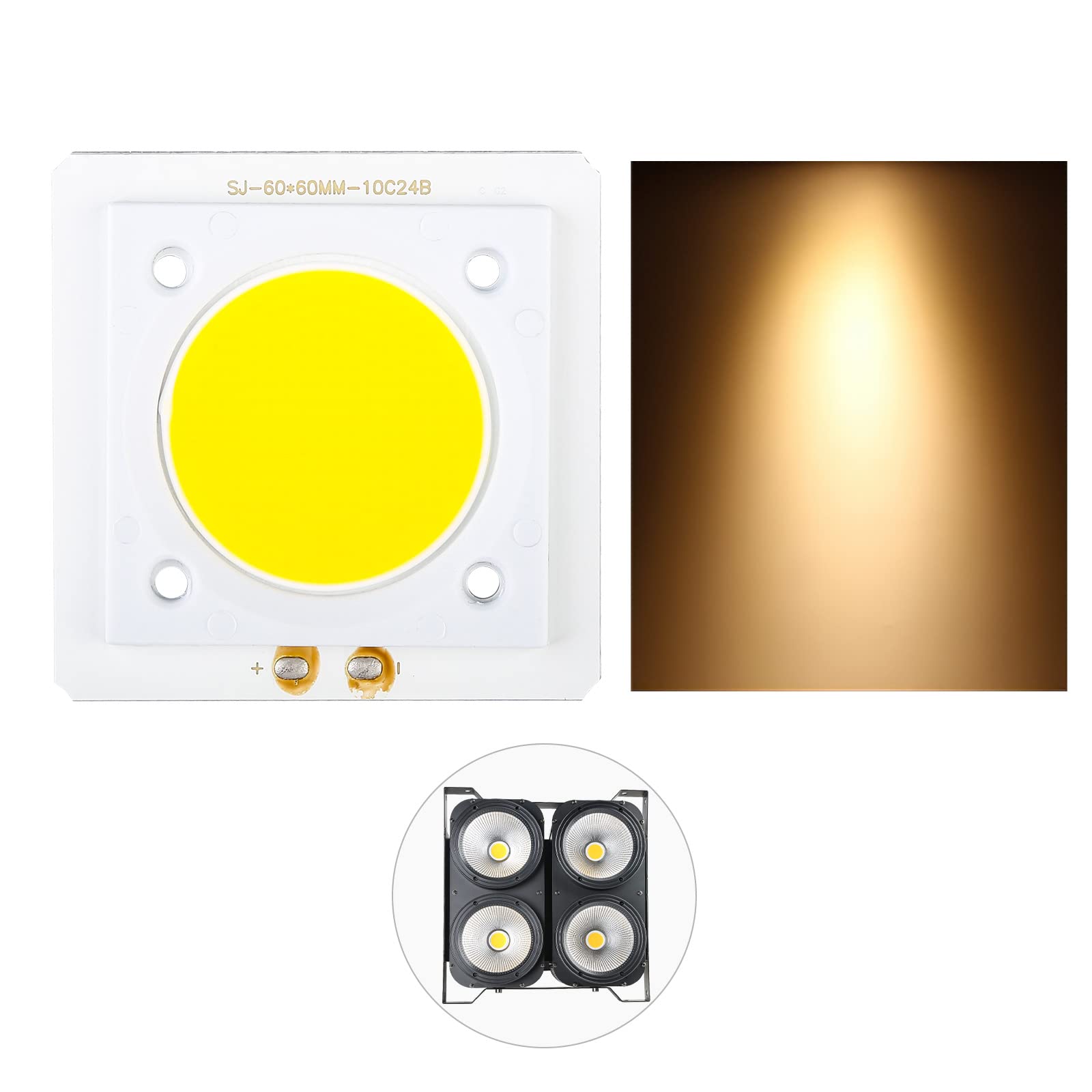 100W 3200K Warm White Led SMD COB Integrated Light Source, Led Beads, Led Chip, Led Lamp Bulb for LED Stage Lights