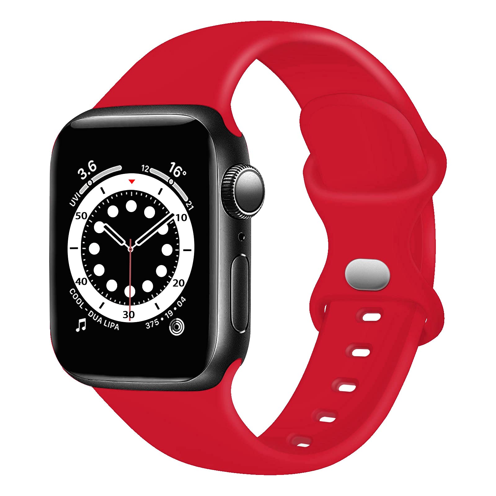 TopPerfekt Silicone Strap Compatible with Apple Watch Strap 44mm 45mm 46mm 49mm, Series 3/2/1 42mm, Silicone Replacement Watch Band Straps for iWatch Series 11 10 9 8 7 6 5 4 3 2 1 SE