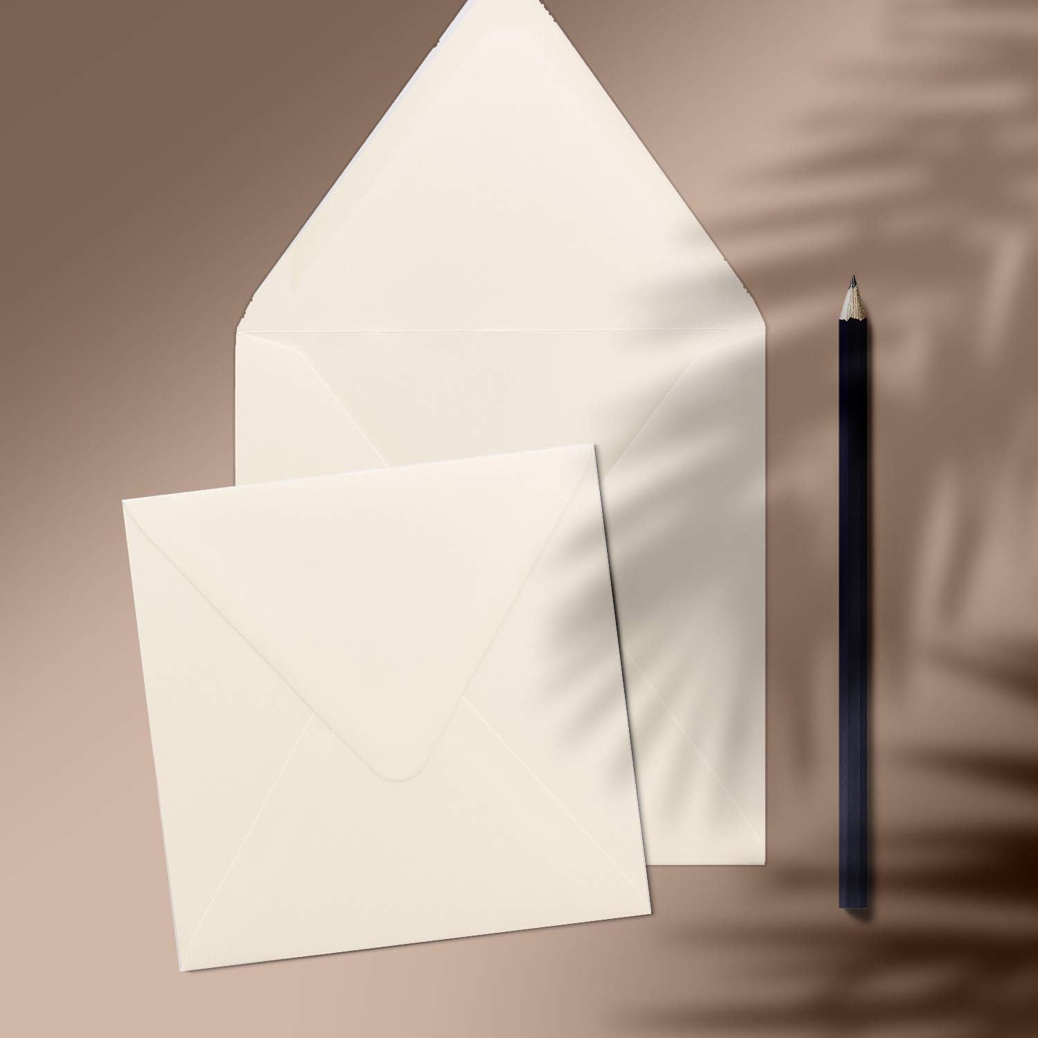 Envelopes square, 150 x 150 mm, cream wet glue. 100 Stück cream, 100 pieces - Image 3