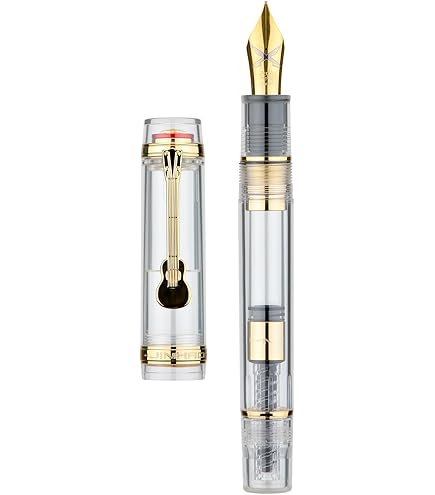 Jinhao X159 Stylo plume 8 Plume moyenne, noir avec Golden Clip