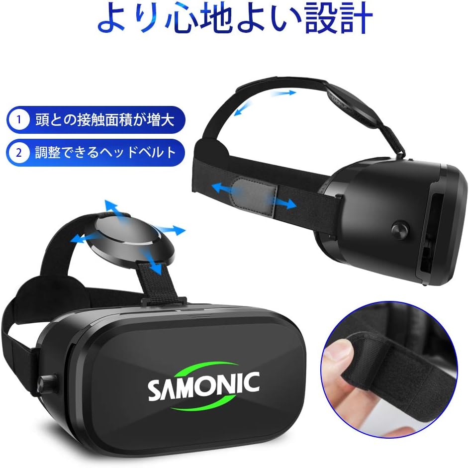 Amazon Co Jp Samonic 3d Vrゴーグル イヤホン Bluetoothコントローラ 日本語説明書付属 ブラック 家電 カメラ
