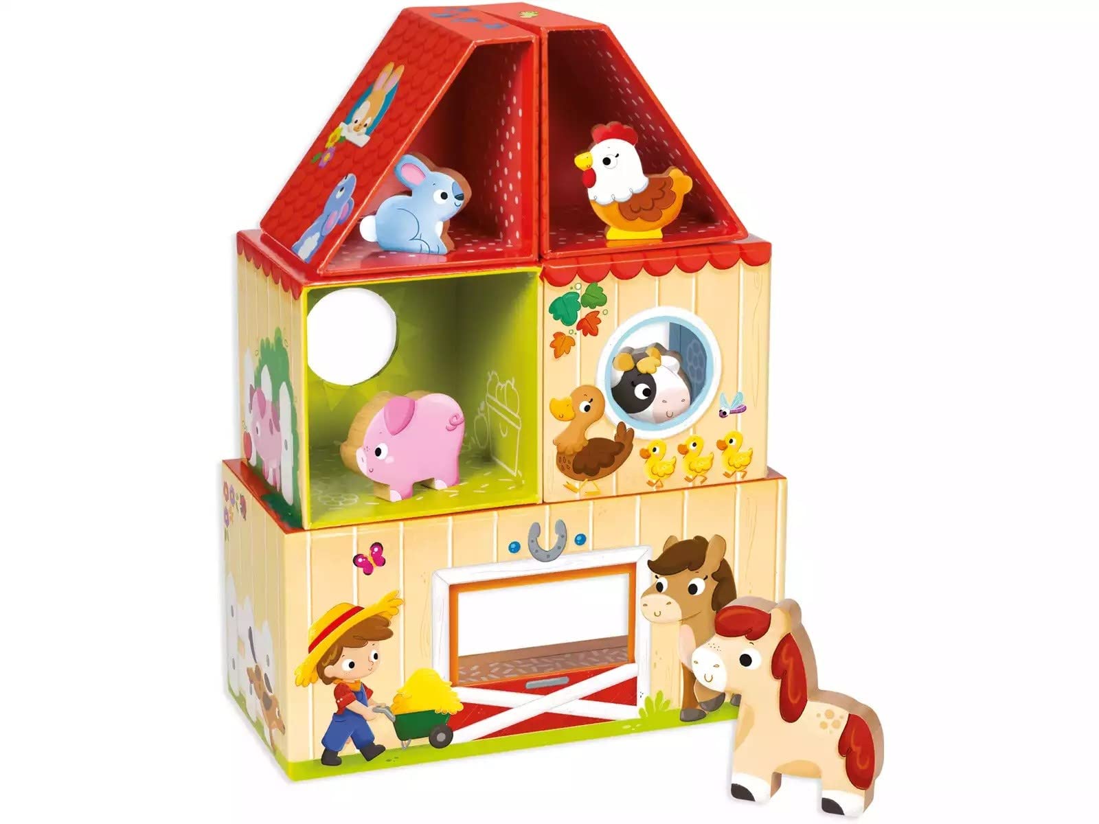 Goula - First farm preschool stacking and construction toy ages 1 and up