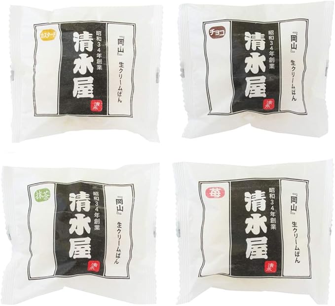Amazon 清水屋の生クリームパン８個 ２４個 各味6個ずつ24個 快適生活 菓子パン 通販