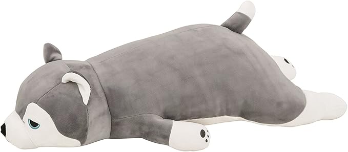 husky dog plush body pillow