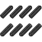 MECCANIXITY 8Pcs Heat Shrink End Cap 10mm ID x 35mm L 2:1 Ratio Heat Shrink Tubing Caps Lined Sealed Waterproof Adhesive for Electrical Wire Cable, Black