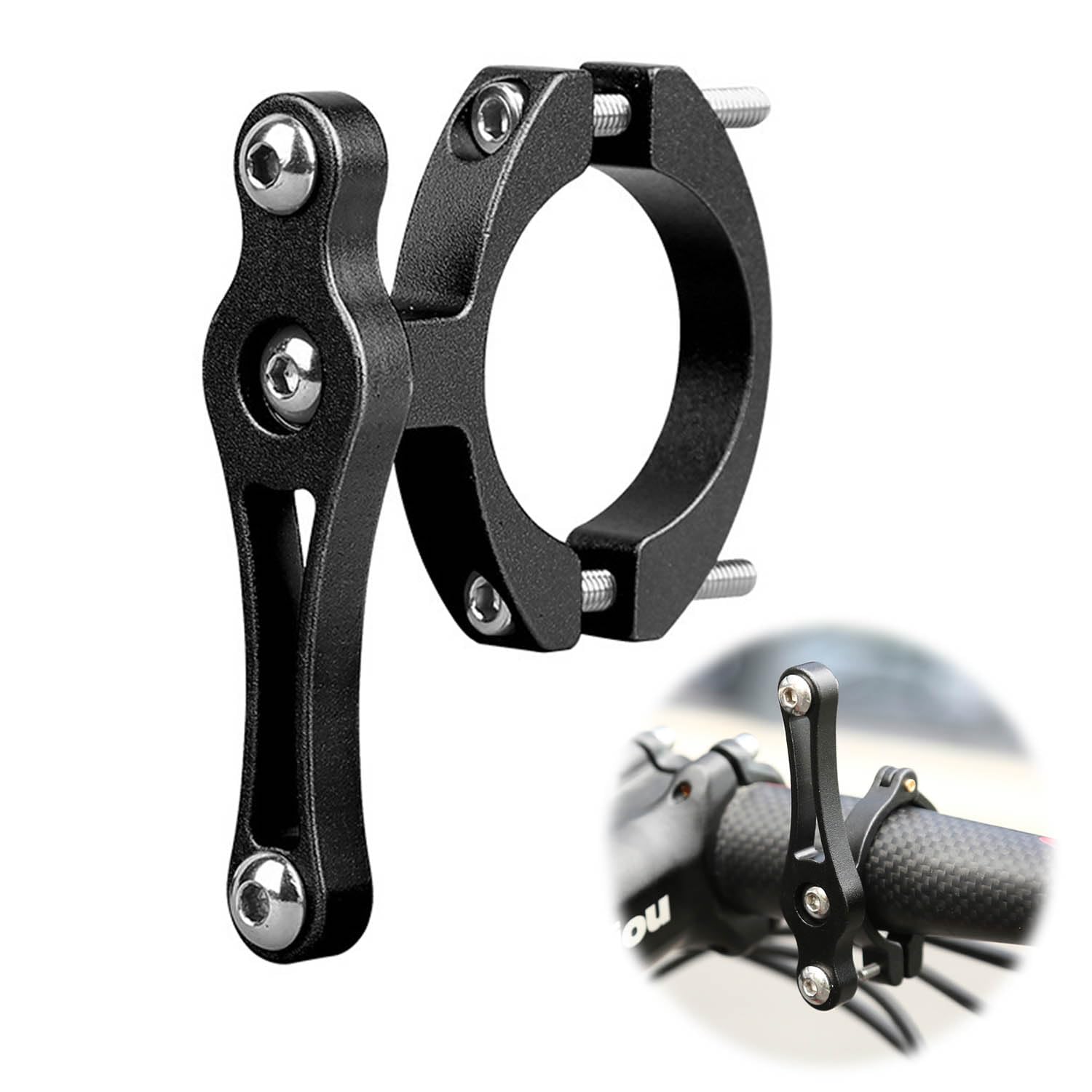 ZEACCT Water Bottle Cage, Aluminium, Black, Bike Cup Holder, Secure Hold, Easy Install, for Road Bikes Mountain Bikes