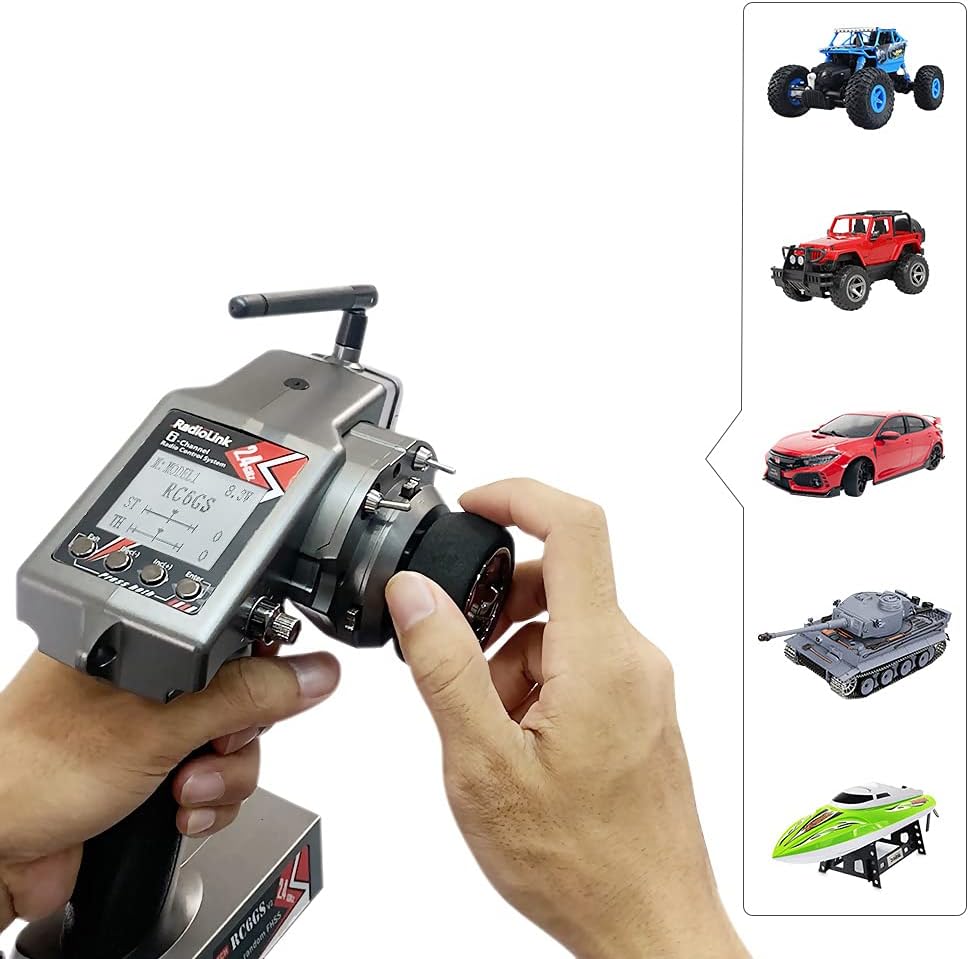 Radiolink RC6GS V2 2.4G 6 Channels RC Transmitter and Receiver R7FG Gyro RX Volt Telemetry Long Range, Surface Radio Controller for RC Car Boat Crawler Truck Buggy: Radiolink manufacturer: Toys & Games