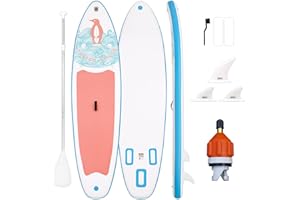Tuxedo Sailor Inflatable Stand Up Paddle Board Inflatable SUP 10'6"×33"×6" Stand Up Paddle Board for All Skill Levels for Surfing, Traveling, Yoga