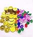 TKOnline 138 Piece Pirate Party Supplies and Pirate Favor Toy Bundle (Gold Coins, Pirate Gems, Tattoos, Mustaches, Eye Patches,Maps) Party Supplies,Party Favors,Gold Coins,Coin Supplies