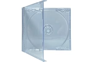 mediaxpo Protect Your Music Collection Assembled CD Jewel Cases with Clear Tray - 10.4 mm Standard Size, Premium Quality (Clear) (Pack of 100)