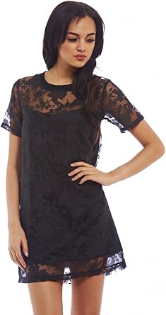 overlay shift dress