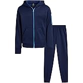 Pro Athlete Boys Tracksuit Set - 2 Piece Cozy Athletic Soft Fleece Zip Up Hoodie and Jogger Sweatpants For Boys