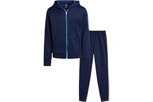 Pro Athlete Boys Tracksuit Set - 2 Piece Fleece Boys Zip Up Hoodie and Jogger Sweatpants - Athletic Outfit (Sizes: 8-12)