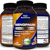 Menopause Relief Pills - Helps Relieve Hot Flashes + Night Sweats + Mood Swings - Natural Menopause Support - Can Restore Hormone Balance - Contains Sage + Black Cohosh + Red Clover - Biogreen Labs
